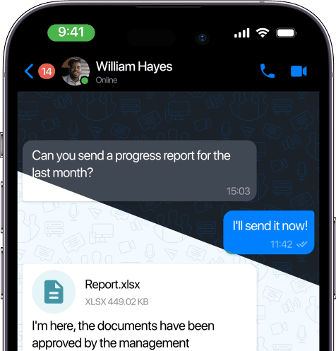Dark mode for late-night collaboration in the TrueConf app for iOS