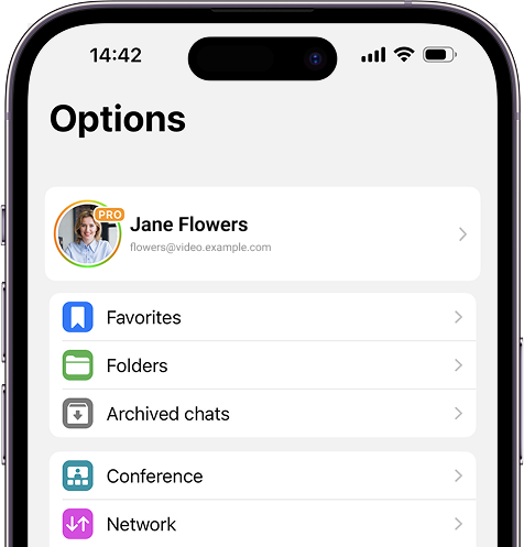 User-friendly Interface in the TrueConf app for iOS