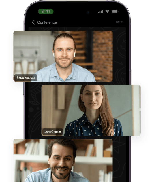 Speakers in Focus in the TrueConf app for iOS