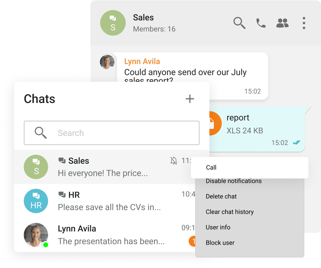 Group and Personal Chats