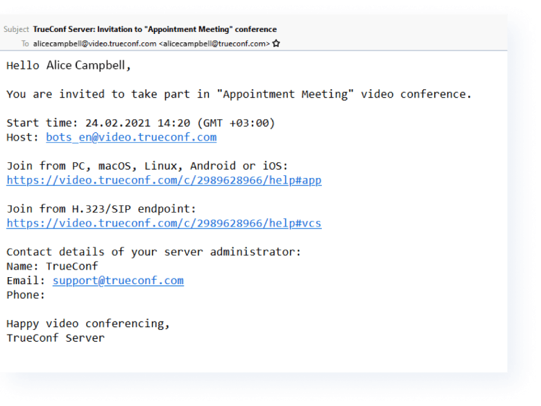 Check your email inbox