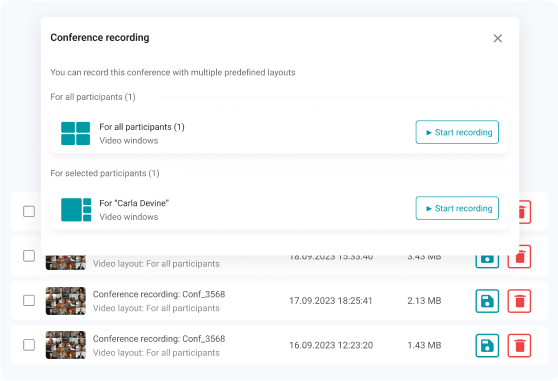 Multithreaded Conference Recording