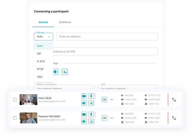 Support for SIP and H.323 Protocols