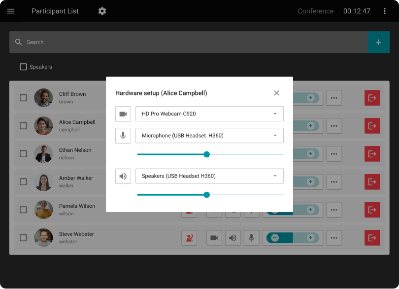 Participant management Participant management